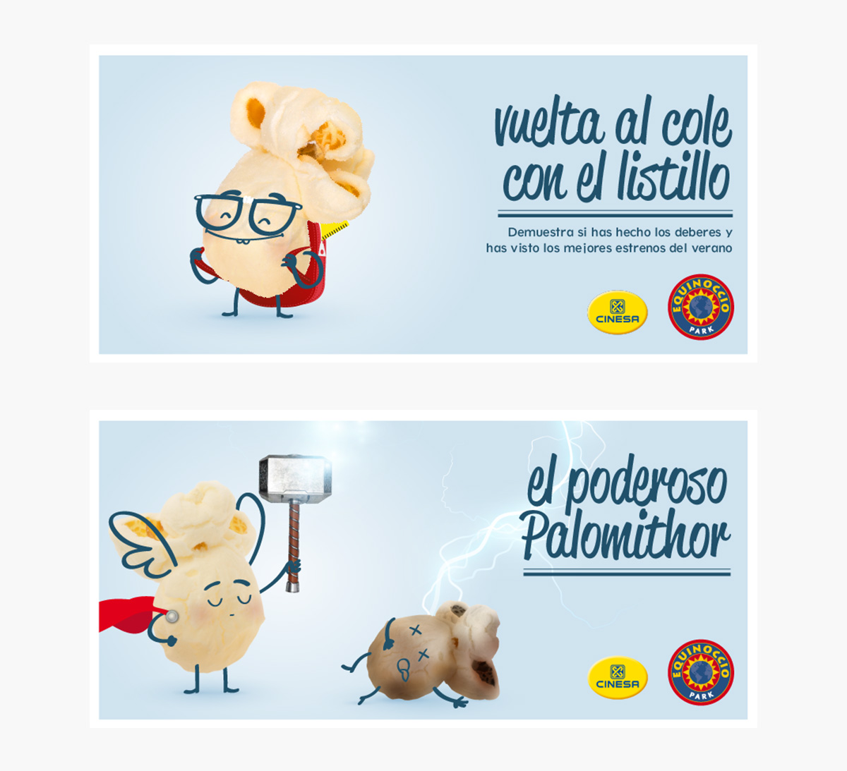 creatividad facebook palomito thor y vuelta a el cole